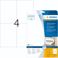 Herma Removable Labels  105X148 25 Sheets DIN A4 100 pcs. 5082