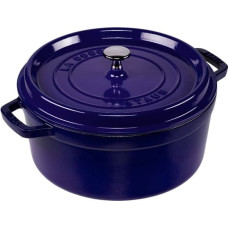 Staub Round Cocotte, 26cm cast iron, dark blue