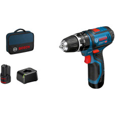 Bosch GSB 12V-15 Professional 1300 RPM Juoda, Mėlyna