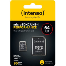 Intenso microSDXC           64GB Class 10 UHS-I U1 Performance