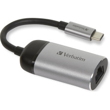 Verbatim 49146 knyginių kompiuterių dokas / jungčių replikatorius USB 3.2 Gen 1 (3.1 Gen 1) Type-C Juoda, Sidabras