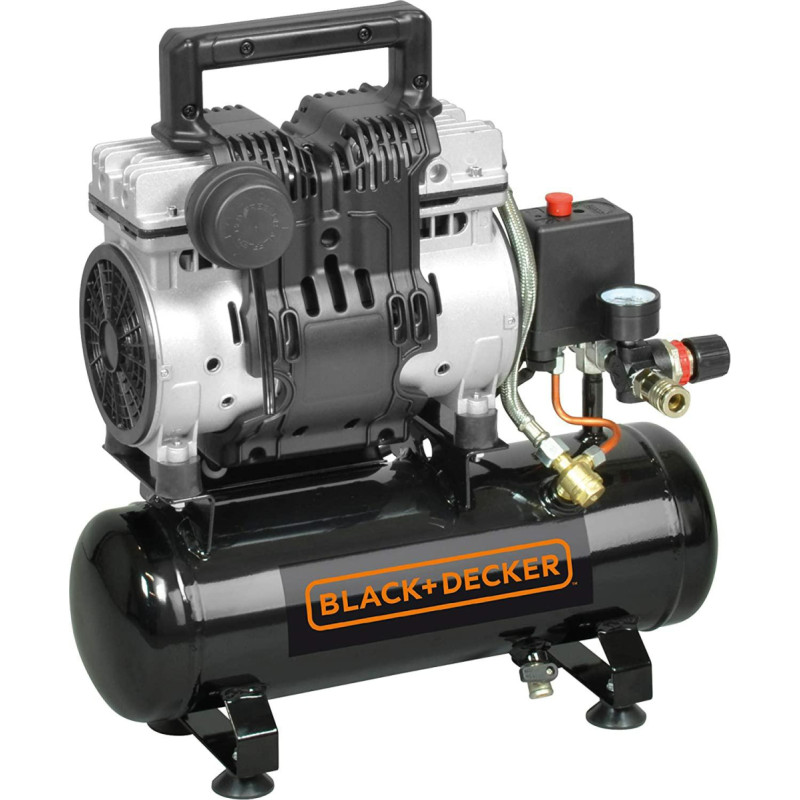 Black+Decker BLACK&DECKER SPRĘŻARKA BEZOLEJ. 6L /1KM/ 8BAR /0,75KW /  BARDZO CICHY