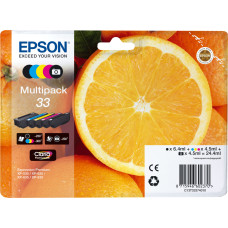 Epson Oranges C13T33374011 rašalo kasetė 1 vnt Originalus Standartinė išeiga Juoda, Foto juoda, Žydras, Rausvai raudona, Geltona