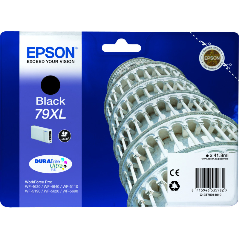 Epson Tower of Pisa 79XL rašalo kasetė 1 vnt Originalus Didelė (XL) išeiga Juoda