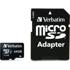 Verbatim Pro 64 GB MicroSDXC UHS Klasės 10