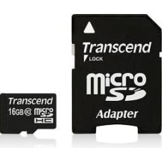 Transcend MEMORY MICRO SDHC 16GB W/ADAPT/CLASS10 TS16GUSDHC10 TRANSCEND