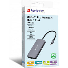 Verbatim CMH-05 C tipo USB 5000 Mbit/ai Sidabras