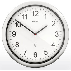 Mebus 19809 radio wall clock white/silver