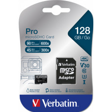 Verbatim Pro 128 GB MicroSDXC UHS-I Klasės 10