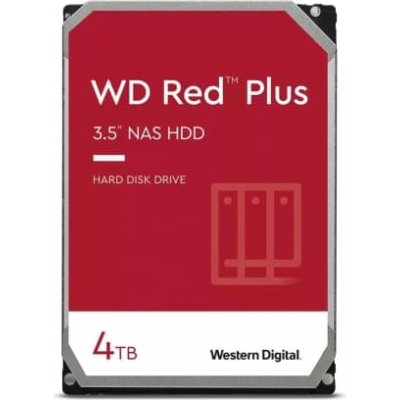 Western Digital HDD|WESTERN DIGITAL|Red Plus|4TB|SATA|256 MB|5400 rpm|3,5