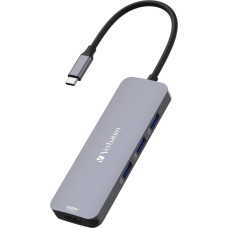 Verbatim CMH-08 C tipo USB 5000 Mbit/ai Sidabras