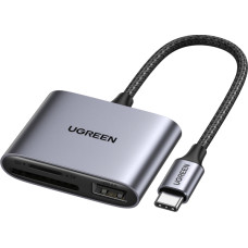 Ugreen 80798 kortelių skaitytuvas USB 3.2 Gen 1 (3.1 Gen 1) Type-C Pilka