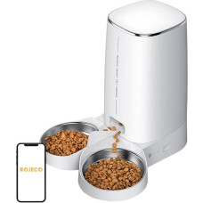 Rojeco 4L Automatic Pet Feeder WiFi Version with Double Bowl