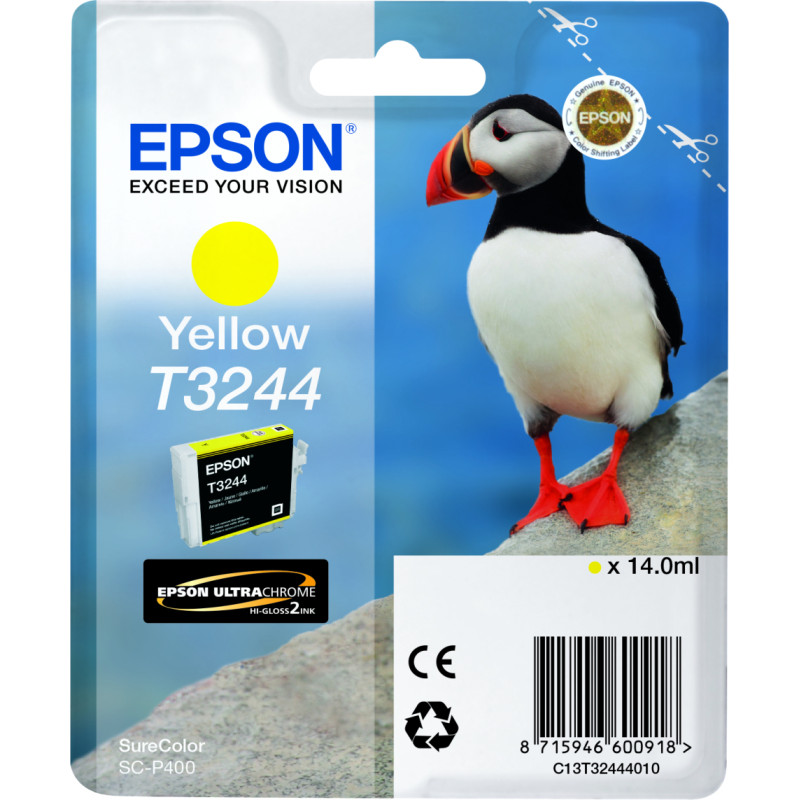 Epson T3244 rašalo kasetė 1 vnt Originalus Geltona