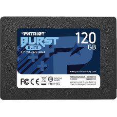 Patriot SSD|PATRIOT|Burst Elite|120GB|SATA 3.0|3D NAND|Write speed 320 MBytes/sec|Read speed 450 MBytes/sec|2,5