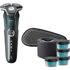 Philips SHAVER Series 5000 S5884/69 skustuvas vyrams Rotorinis skustuvas Apkarpymo mašinėlė Žalia