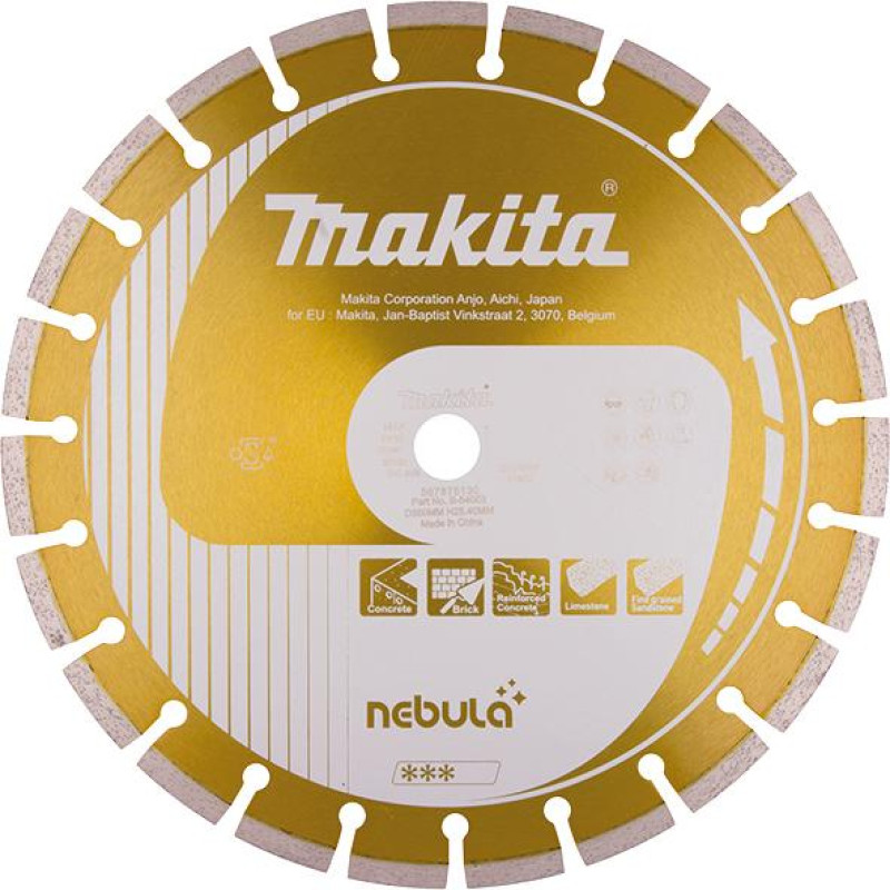 Makita TARCZA DIAMENTOWA 350x25,4mm SEGMENT (SUCHO/MOKRO) BETON