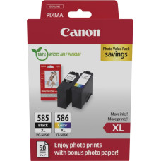 Canon PG-585XL/CL-586 PVP rašalo kasetė 2 vnt Originalus Didelė (XL) išeiga Juoda, Žydras, Rausvai raudona, Geltona