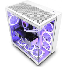 Nzxt PC Case H9 Flow with window white