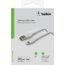 Belkin Lightning to USB-A Cable 2m, braided, mfi cert, white