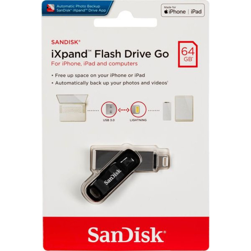 Sandisk iXpand Flash Drive  64GB iPhone/iPad   SDIX60N-064G-GN6NN