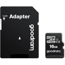 Goodram Card microSDHC 16GB CL10 + adapter