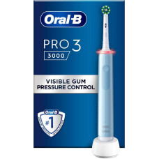 Oral-B Pro 3 3000 Cross Suaugusiems Besisukantis vibruojantis dantų šepetėlis Mėlyna