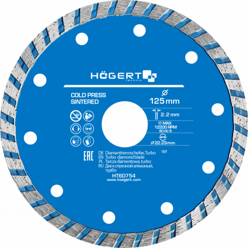 Hogert TARCZA DIAMENTOWA 125x22,2/TURBO