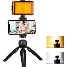 Puluz Live broadcast kit Puluz tripod mount + LED lamp + phone clamp