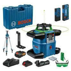 Bosch ROTARY LASER GRL 650 CHVG GREEN +RELEVATORIUS LR 65 G +RC 6 PILOTAS +RANKENĖ WM 6 + STOVAS BT 300 HD 1xPC4,0Ah CASE