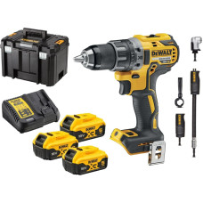 Dewalt WKRĘTARKA 18V DCD791P3A 70/27Nm 3x5,0Ah BL +KOŃCÓWKA KĄTOWY DO BITÓW