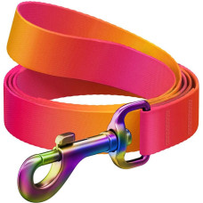 Waudog gradient nylon dog leash, 122 cm long, orange