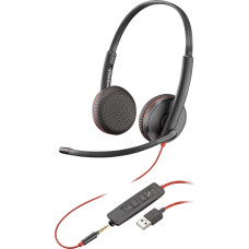 Plantronics POLY „ Blackwire 3225“ stereofoninės ausinės su „USB-A“ jungtimi (didelis kiekis)