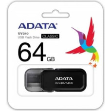 Adata MEMORY DRIVE FLASH USB2 64GB/BLACK AUV240-64G-RBK ADATA