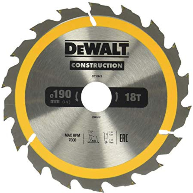 Dewalt PIŁA TARCZ.190x30mmx24z