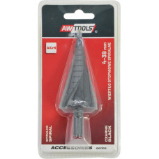 Awtools AW WIERTŁO STOPNIOWE SPIRALNE/ 4-39mm/ AICrN/ CZARNE