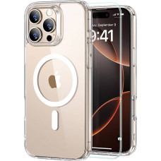 ESR Hybrid Case (HaloLock) for iPhone 16 Pro with screen protection kit (clear)