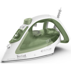 Tefal Easygliss Eco FV5781 Sauso ir garų tipo lygintuvas Pado plokštė „Durilium Airglide“ 2800 W Balta, Žalia