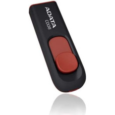 Adata MEMORY DRIVE FLASH USB2 64GB/BLACK/RED AC008-64G-RKD ADATA