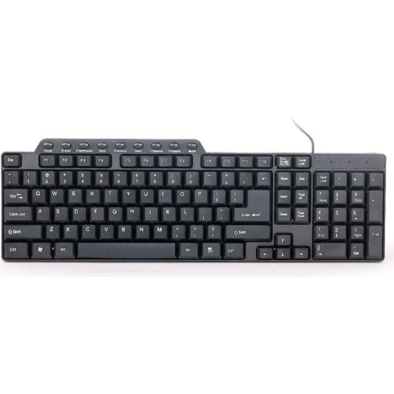 Gembird KEYBOARD MULTIMEDIA USB ENG/BLACK KB-UM-104 GEMBIRD