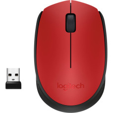 Logitech M171 Red-K kompiuterio pelė Biuras Abiems rankoms Radijo dažnio belaidė Optinis 1000 DPI