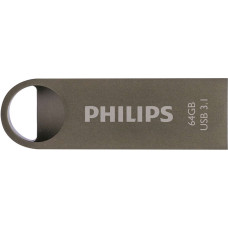 Philips Moon edition 3.1 USB atmintukas 64 GB USB A tipo 3.2 Gen 1 (3.1 Gen 1) Pilka