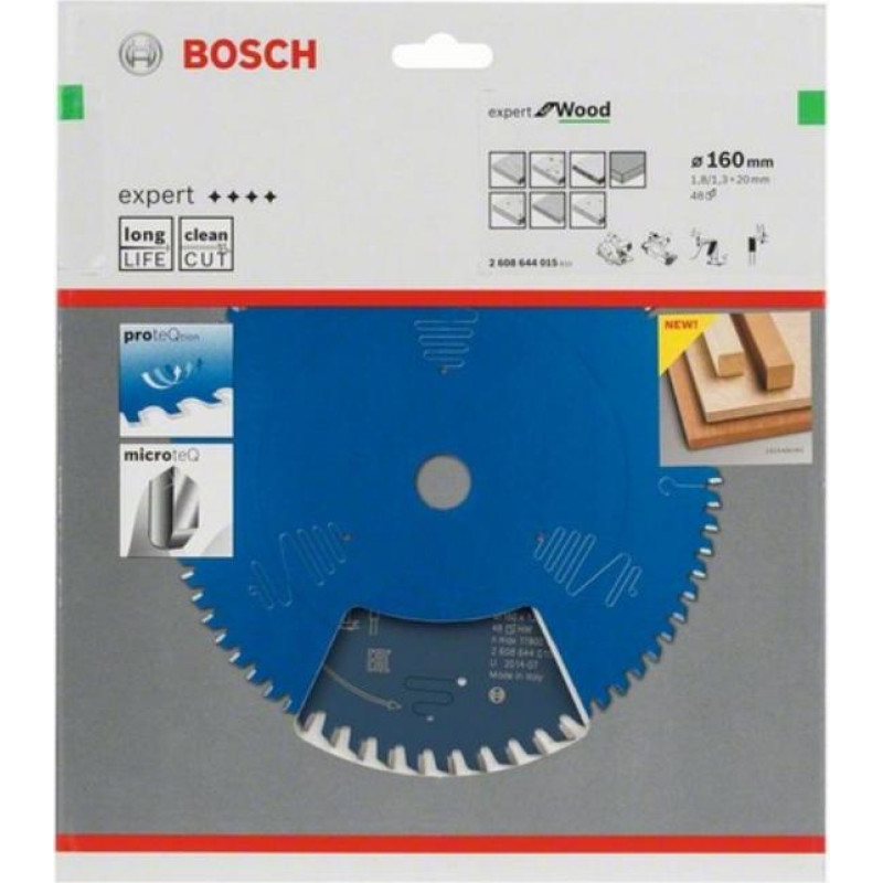 Bosch WOOD EXPERT pjūklo diskas 160x20 mm 48 dantukų