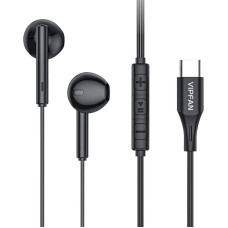 Vipfan Wired in-ear headphones VFAN M18, USB-C (black)