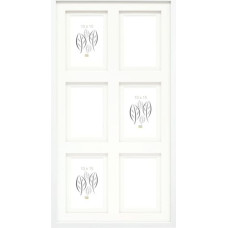 Deknudt S65KK1 white 6x10x15 Wood Gallery double Passepartout