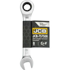 JCB KLUCZ OCZKOWY Z GRZECHOTKĄ  KRÓTKI 8mm