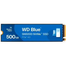 Western Digital SSD|WESTERN DIGITAL|Blue SN5000|500GB|M.2|PCIe Gen4|NVMe|Write speed 4000 MBytes/sec|Read speed 5000 MBytes/sec|2.38mm|TBW 300 TB|WDS500G4B0E