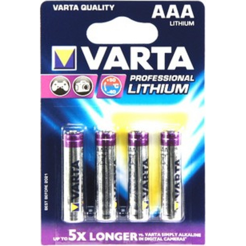 Varta 4x AAA Lithium Vienkartinė baterija Litis