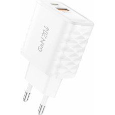 Foneng EU56 1xUSB-A, 1xUSB-C, 20W Power Charger (White)