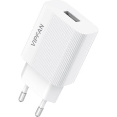 Vipfan Wall charger VFAN E01, 1x USB, 2.4A (white)